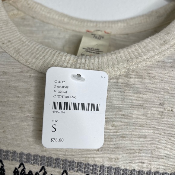 We The Free Embroidered Wildlife Round Neck Short Sleeve Linen Shirt Size S NWT - Picture 12 of 14